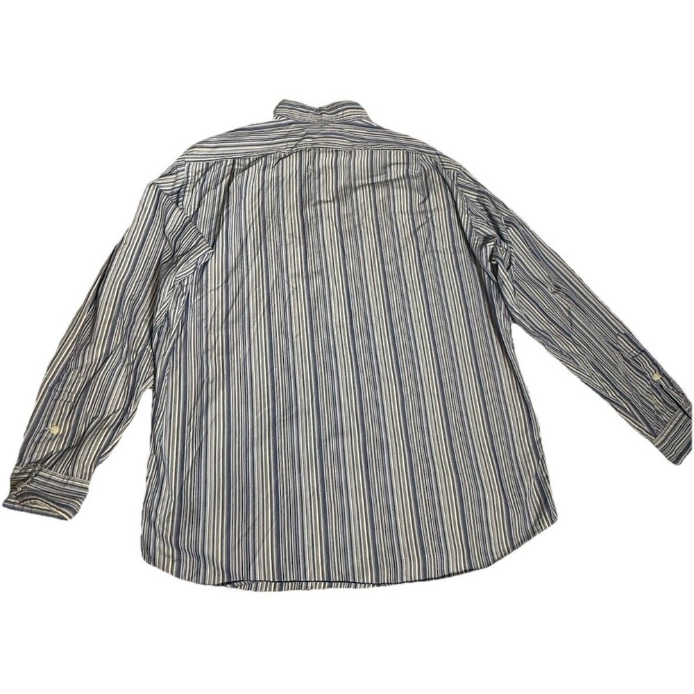Polo Ralph Lauren Jerome Button Up Shirt Mens L Long Sleeve Blue White Stripe - Picture 5 of 7